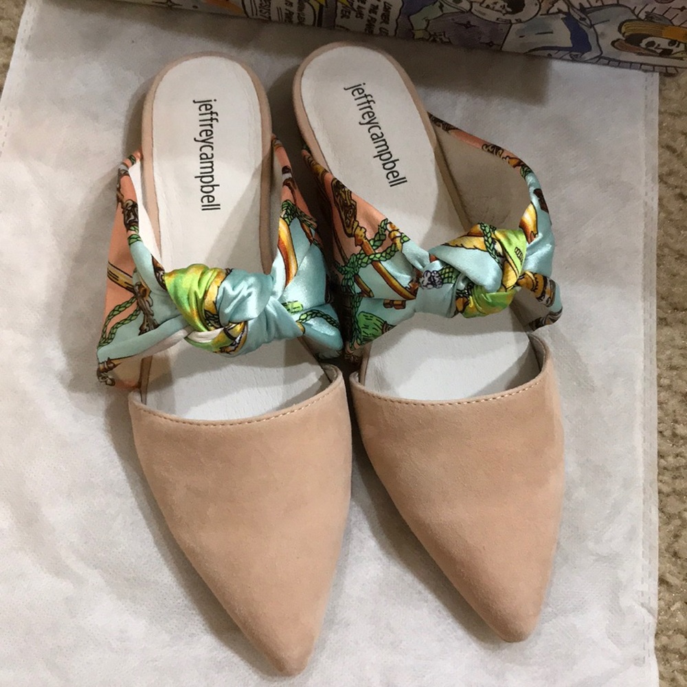 NIB Anthropologie Jeffrey Campbell Charlin Bow Mules 7.5 - Picture 5 of 8